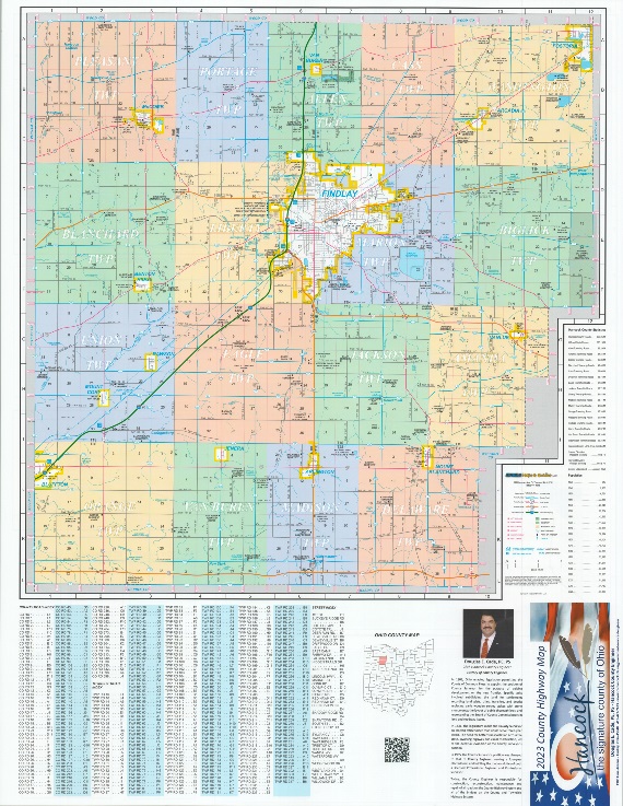 2023 Hancock County Map - County Side