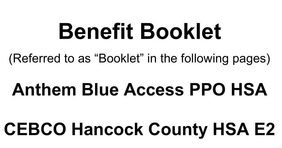 A image preview of the Medical Benefit booklet.