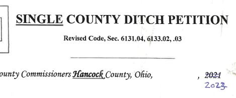 Ditch Petition